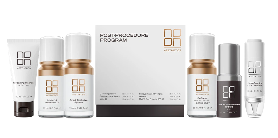 NOON Aesthetics post-procedure homecare products